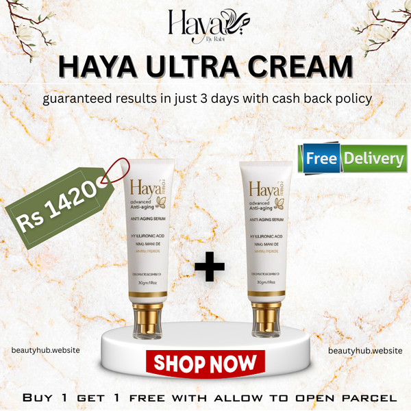 Haya Beauty Cream (Ultra) Buy 1 Get 1 Free in just Rs 1420